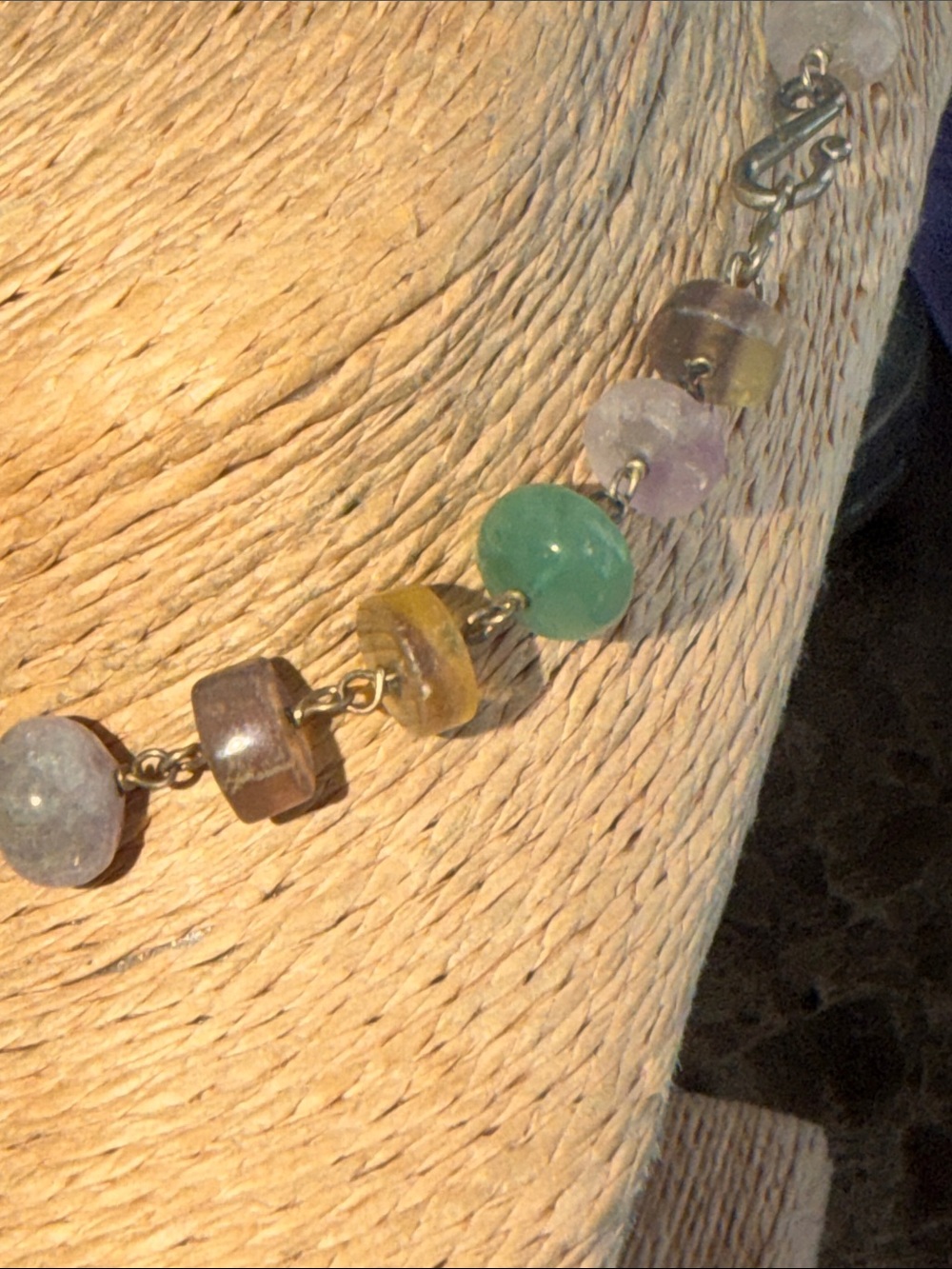 Artisan Multicolor Gemstone Necklace with Pendant - Picture 11 of 14